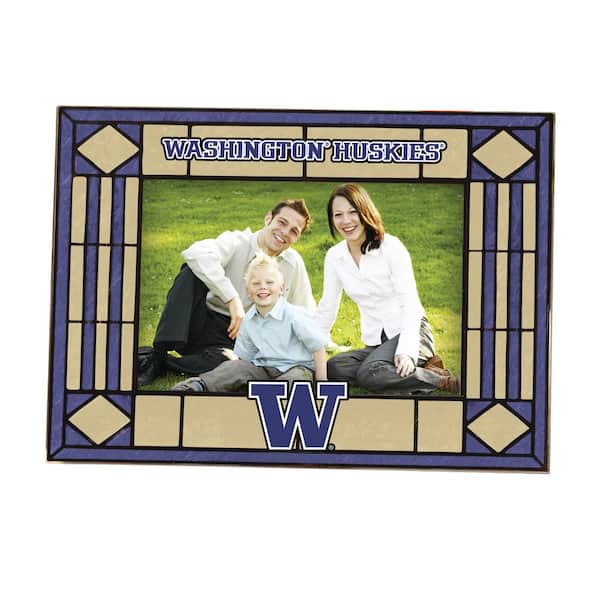 The Memory Company NCAA 4 in. x 6 in. Gloss Multicolor Art Glass Washington Picture Frame
