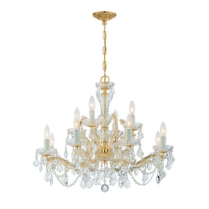 Maria Theresa 12-Light Gold Crystal Chandelier