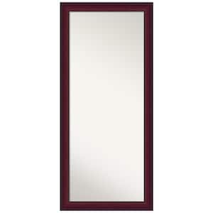 Canterbury Cherry 29.25 in. W x 65.25 in. H Non-Beveled Casual Rectangle Wood Framed Full Length Floor Leaner Mirror