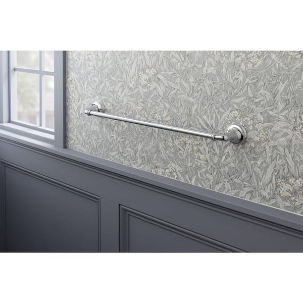 KOHLER Bellera 24 in. Wall Mounted Single Towel Bar in Polished Chrome