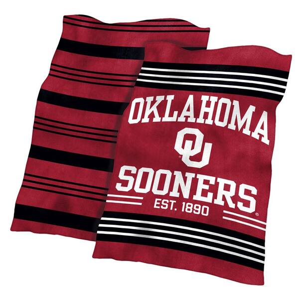 logobrands Oklahoma Colorblock Plush Polyester Blanket