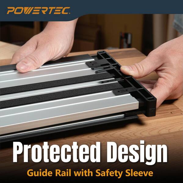 POWERTEC 110 in. Guide Rail Set for Kreg Track Saws for Repeatable