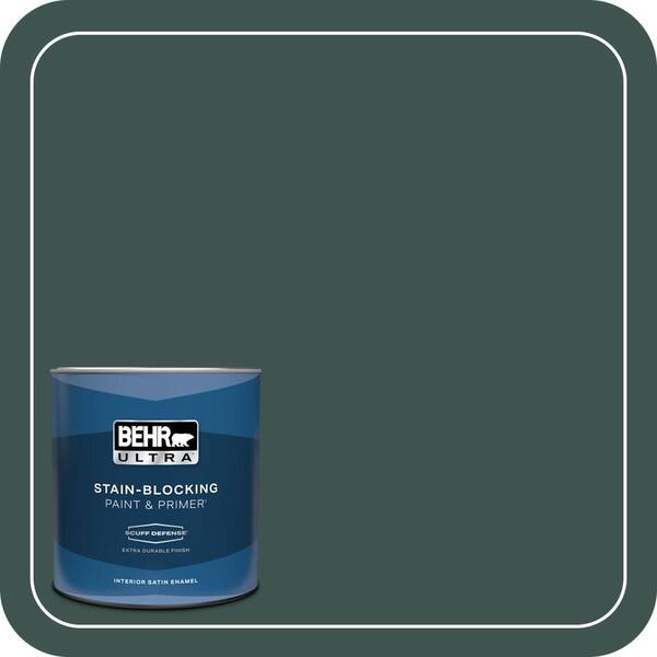 BEHR ULTRA 1 qt. #480F-7 Sycamore Tree Extra Durable Satin Enamel Interior Paint & Primer