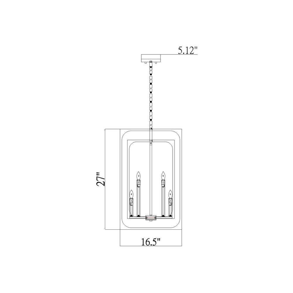 Easton Matte Black 8-Light Steel Chandelier