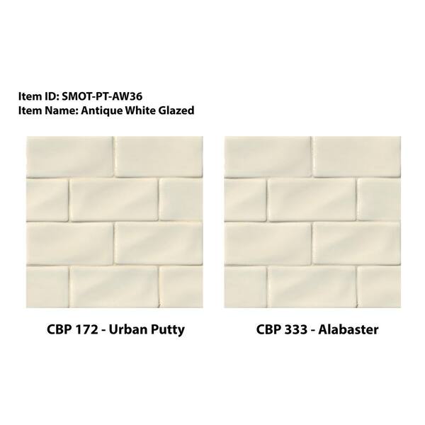 MSI Take Home Tile Sample - Antique White 4 in. x 4 in. Glossy