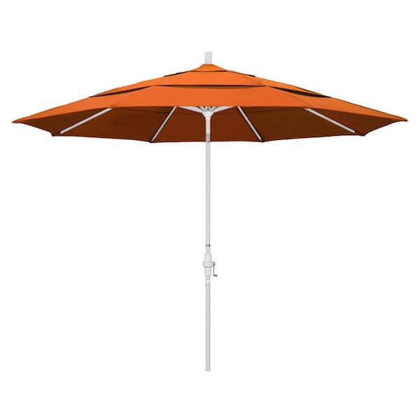 California Umbrella 11 ft. Aluminum Collar Tilt Double Vented Patio Umbrella in Tuscan Pacifica