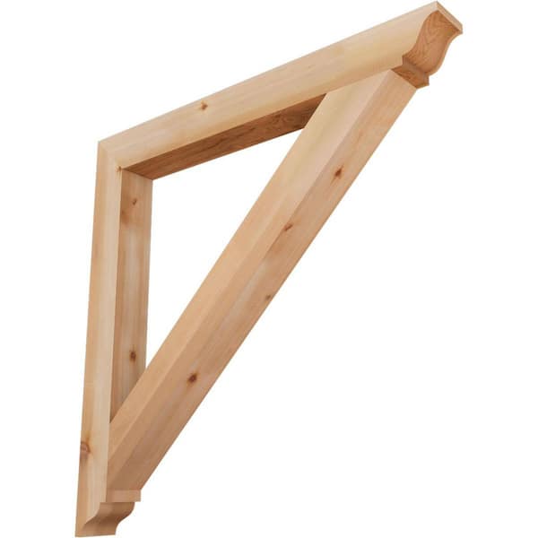 Ekena Millwork 3.5 in. x 38 in. x 38 in. Western Red Cedar Traditional Smooth Bracket