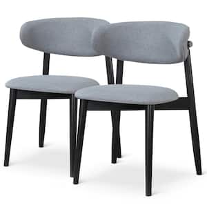 Durham Gray Fabric Modern Side Dining Chair Set of 2