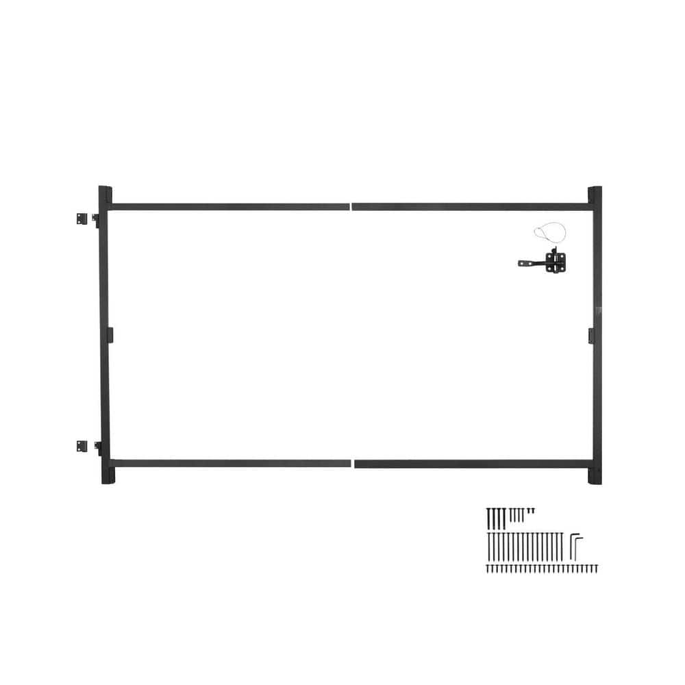 60-96 in. x 65 in. Black Adjustable Iron Gate Building Kit, Anti Sag Knock Down Door Frame with Latch Lock and Screw price history on PriceWatchPro