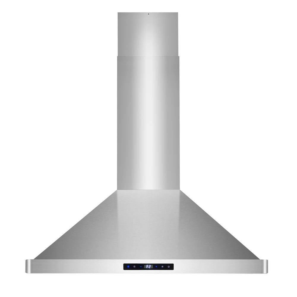 30" Stainless Steel Convertible Island Range Hood with Charcoal Filter