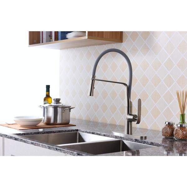 ANZZI Accent Single-Handle 180° Spout Swivel Pull-Down Sprayer