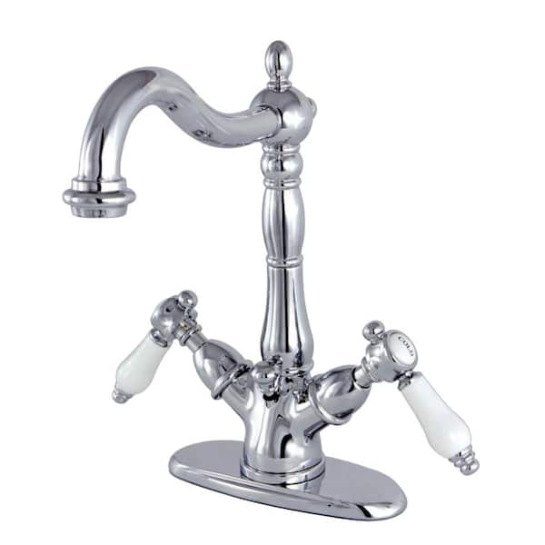 Kingston Brass Bel-Air Single Hole 2-Handle Bathroom Faucet in Chrome