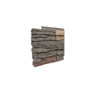 Stacked Stone Stratford 12 in. x 1.375 in. x 12 in. Faux Stone Siding Left Corner Panel