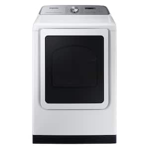 7.4 cu. ft. Vented Smart Front Load Gas Dryer with Steam Sanitize+ in White
