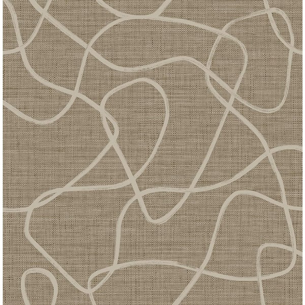 30.75 sq. ft. Driftwood The Bair Vinyl Peel and Stick Wallpaper Roll