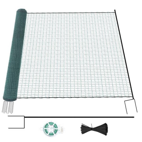 Non Electric Fence Netting 40 in. x 100 ft. Portable Movable Livestock Nets Mesh for Chickens in Backyard, Garden