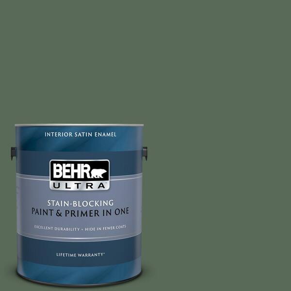 BEHR ULTRA 1 gal. #UL210-02 Royal Orchard Satin Enamel Interior Paint and Primer in One
