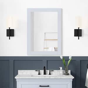 Cherrydale 24 in. W x 32 in. H Rectangular Framed Wall Mount Bathroom Vanity Mirror in Light Blue