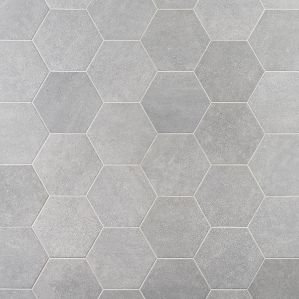 Ivy Hill Tile Sanskrit Gray Hex 8.86 in. x 10.20 in. Matte Porcelain Floor and Wall Tile (9.47 sq. ft./Case)