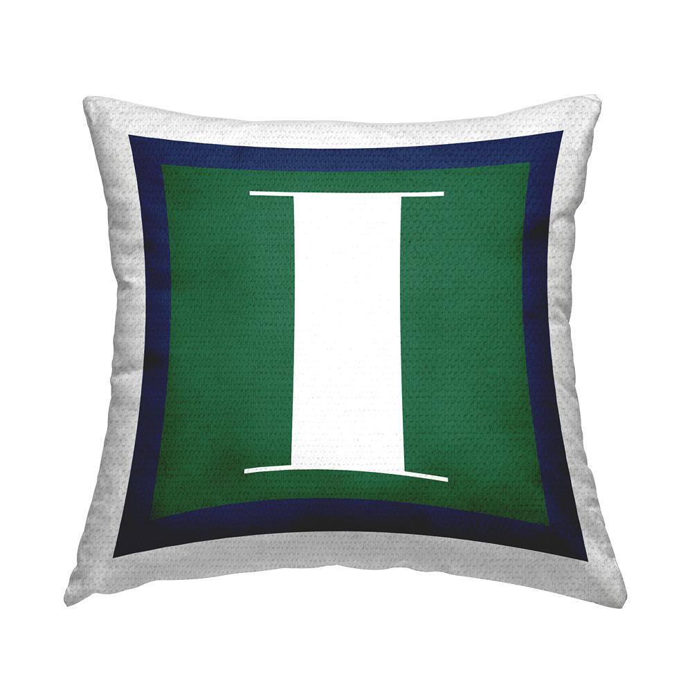Bold Green Letter I Square Outdoor Throw Pillow price history on PriceWatchPro