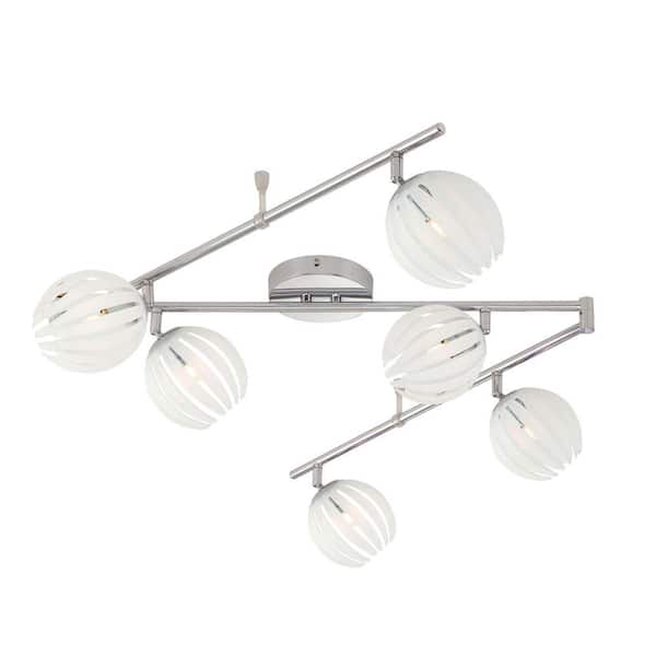 Eurofase Cosmo Collection 6-Light Chrome and White Track Lighting