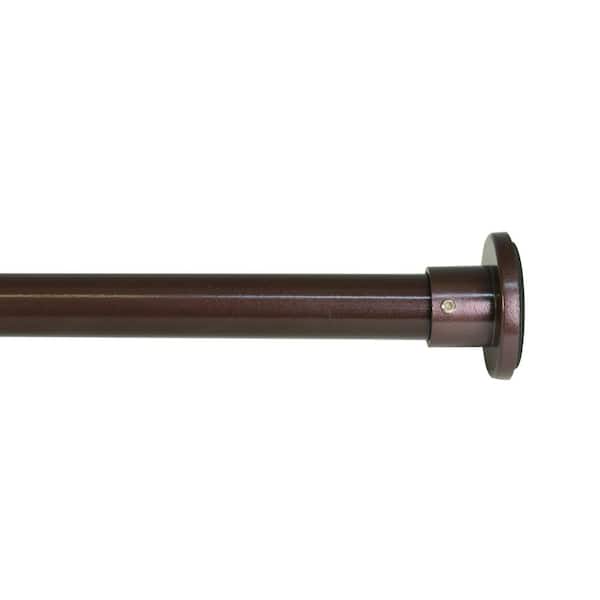 Versailles Home Fashions 48in to 86in Stainless Steel Tension Rod in Espresso