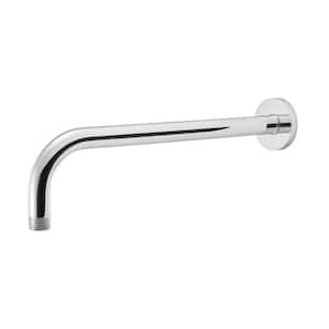 12 in. Wall-Mounted Rain Shower Arm and Flange in Polished Chrome