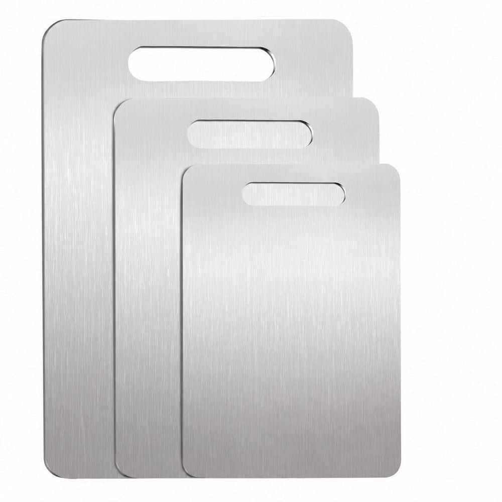 Numhew 3-Piece 100% Pure Titanium Cutting Board Set for Kitchen