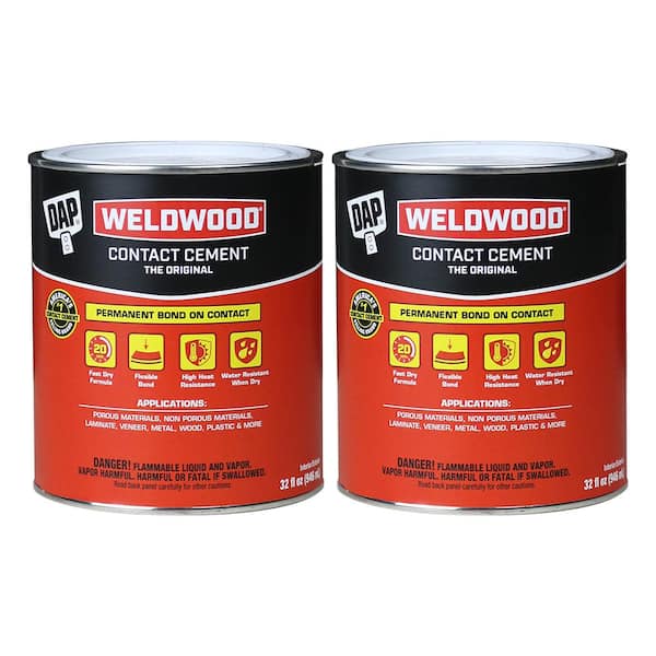 DAP Weldwood 128 fl. oz. Original Contact Cement (2-Pack)
