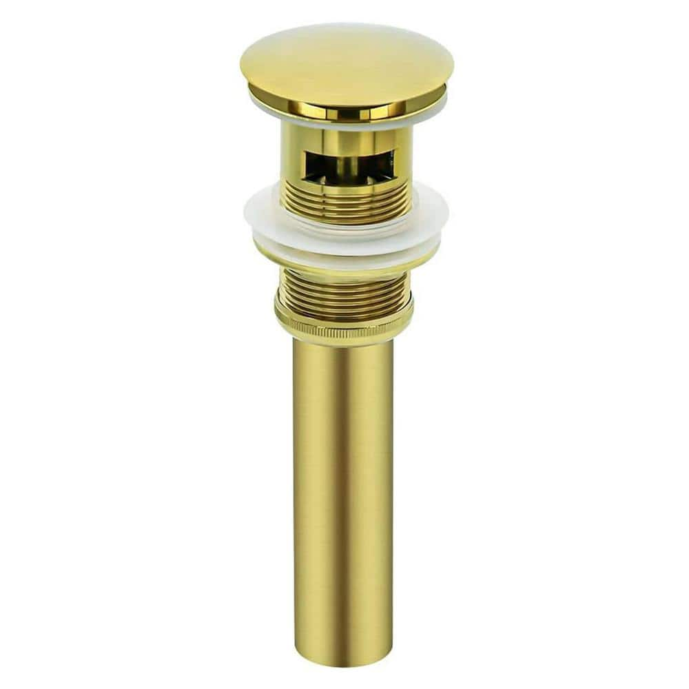 ruiling Pop-Up Bathroom Sink Drain with Overflow in Gold ATK-3103 - The ...