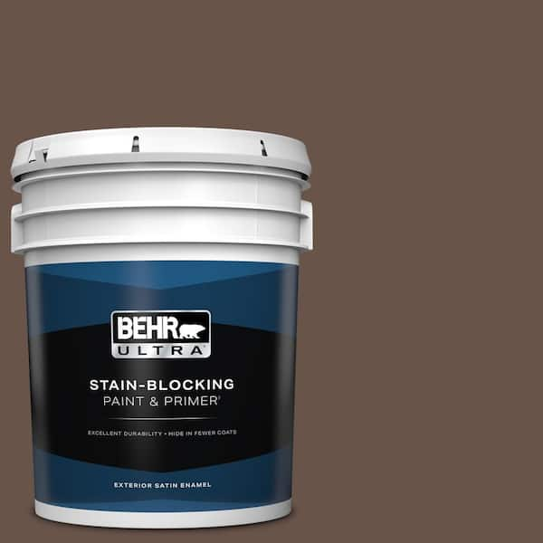 BEHR ULTRA 5 gal. #BXC-79 Center Earth Satin Enamel Exterior Paint & Primer