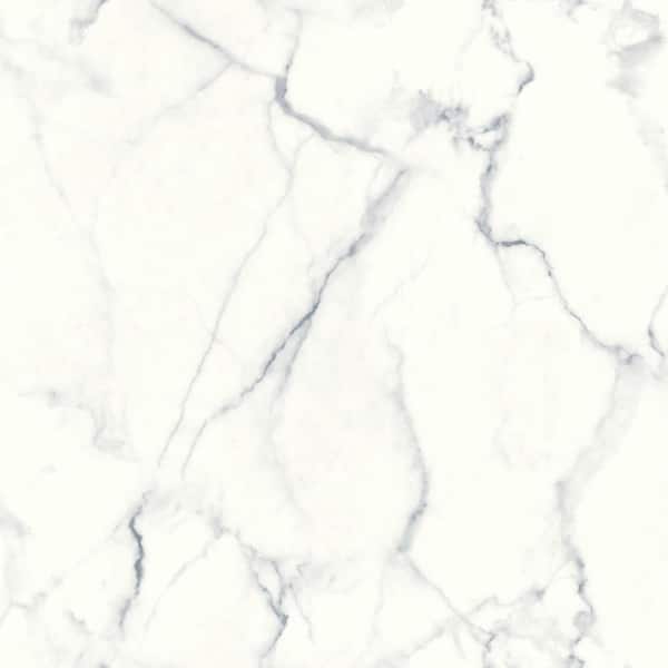 RoomMates Carrara Marble Blue And Grey Vinyl Peel & Stick Wallpaper Roll (Covers 28.18 Sq. Ft.)