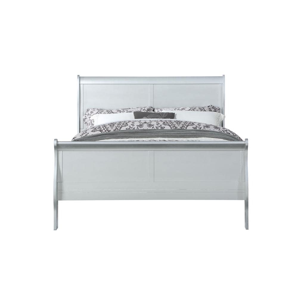 Elegant Gray Queen Upholstered Bed with Tufted Headboard and Storage Drawer