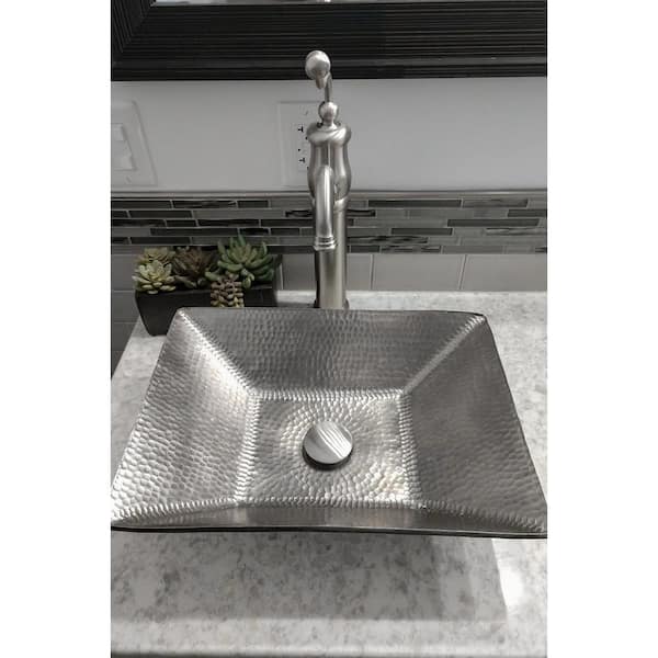 Bathroom Pop up Sink Drain Without Overflow Fits 1-3/4 Lavatory Vessel Sink Brushed Nickel Finish by Purelux
