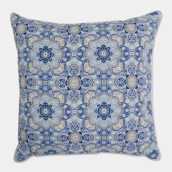 Pillow Perfect Blue Square Outdoor Square Throw Pillow