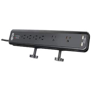6-Outlet with Clamps and 2 USB Ports Surge Protector