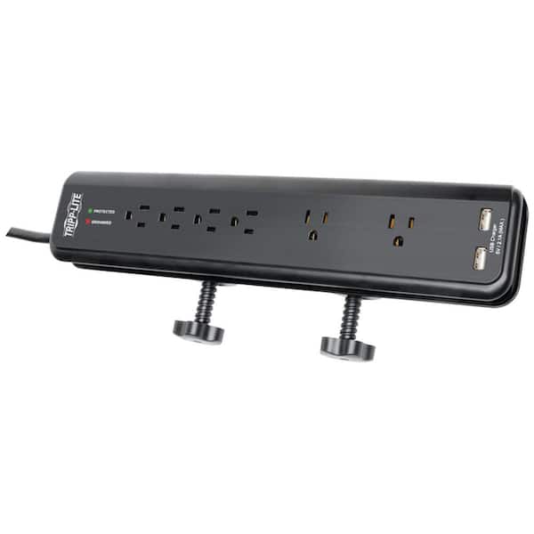 Tripp Lite 6-Outlet with Clamps and 2 USB Ports Surge Protector