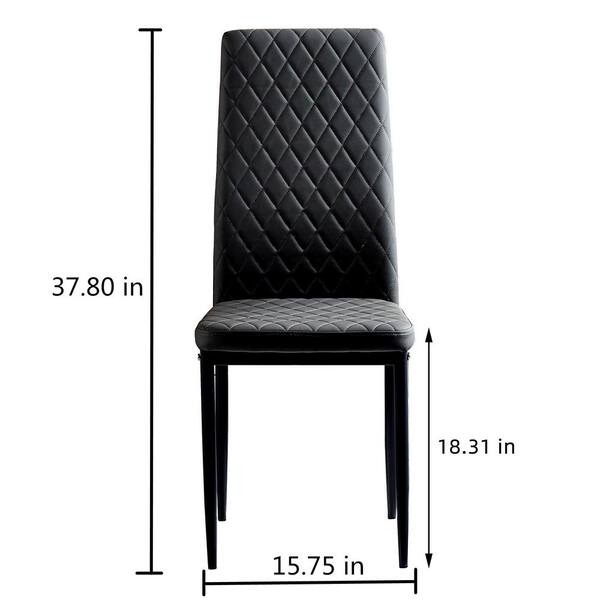 black leather studded dining chairs