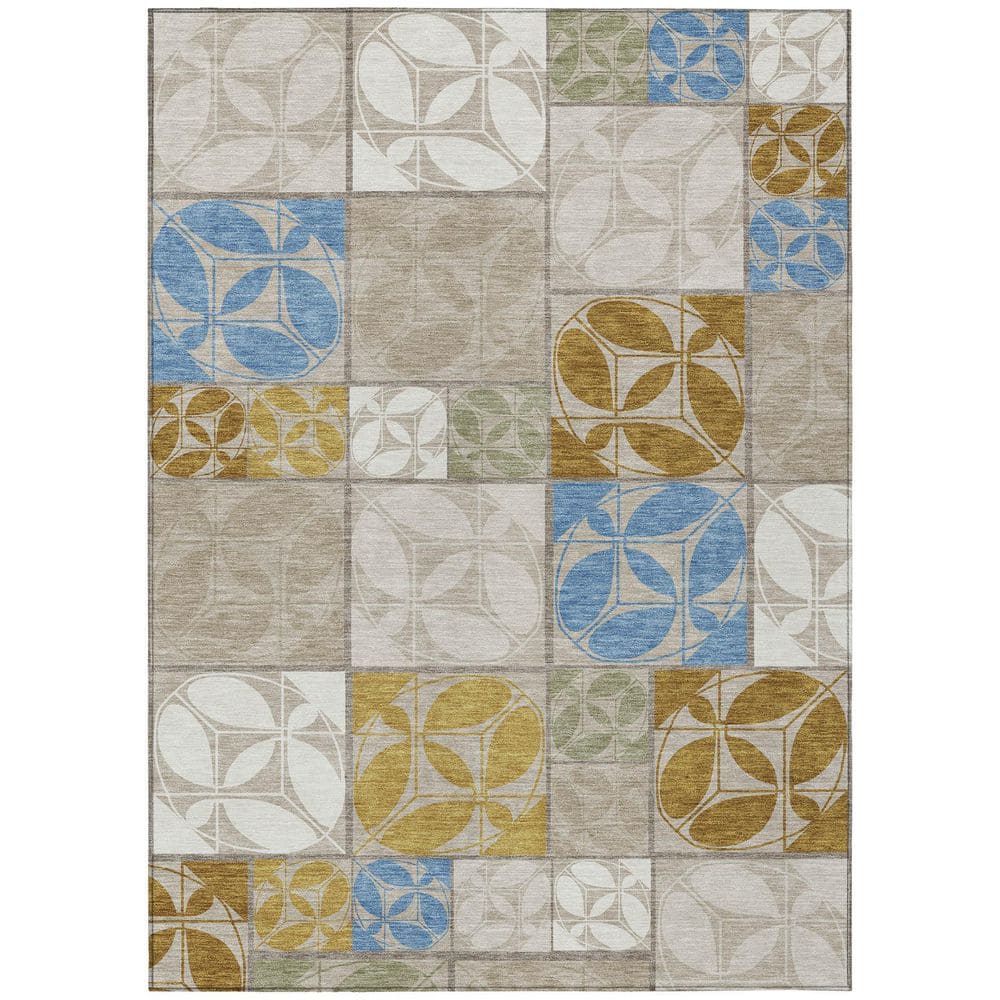 Chantille Machine Washable Indoor/Outdoor Abstract ACN2626 Beige 8 ft. x 10 ft. Area Rug price history on PriceWatchPro