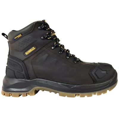 DEWALT Men's Jackson Waterproof 6 in. Work Boots - Steel Toe - Brown (8 ...