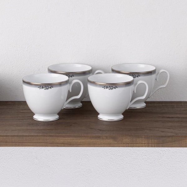 Everyday Objects Tiffany Large Coffee Cups in Bone China, Set of
