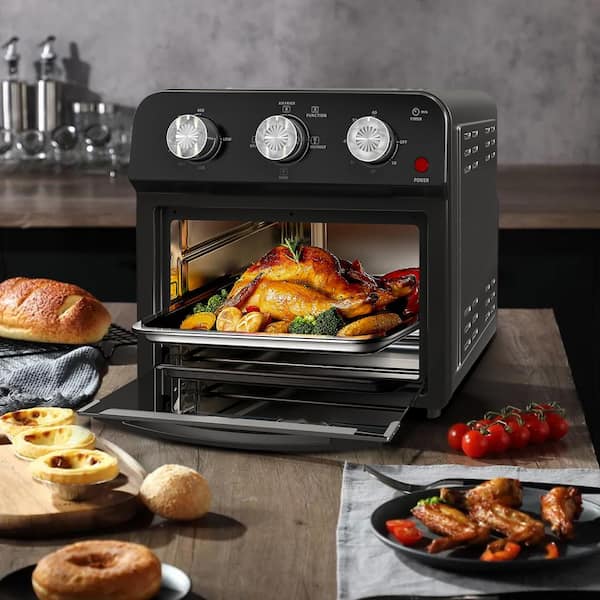 Cesicia Black Air Fryer Metal Cooking Oven with Multiple