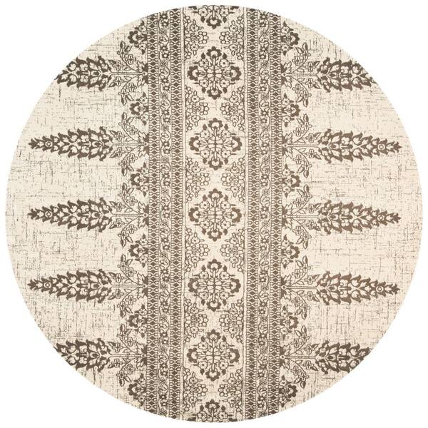 Evoke 7 ft. x 7 ft. Ivory/Silver Persian EVK521S Round Rug