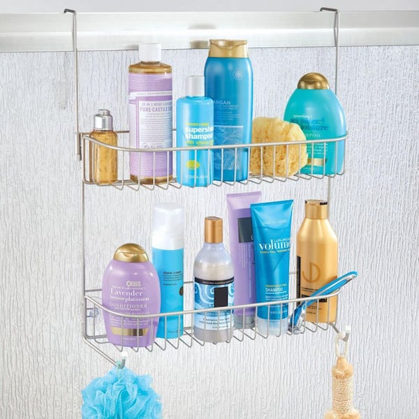 Metal Wire Hanging Shower Caddy, Extra Wide Space for Shampoo