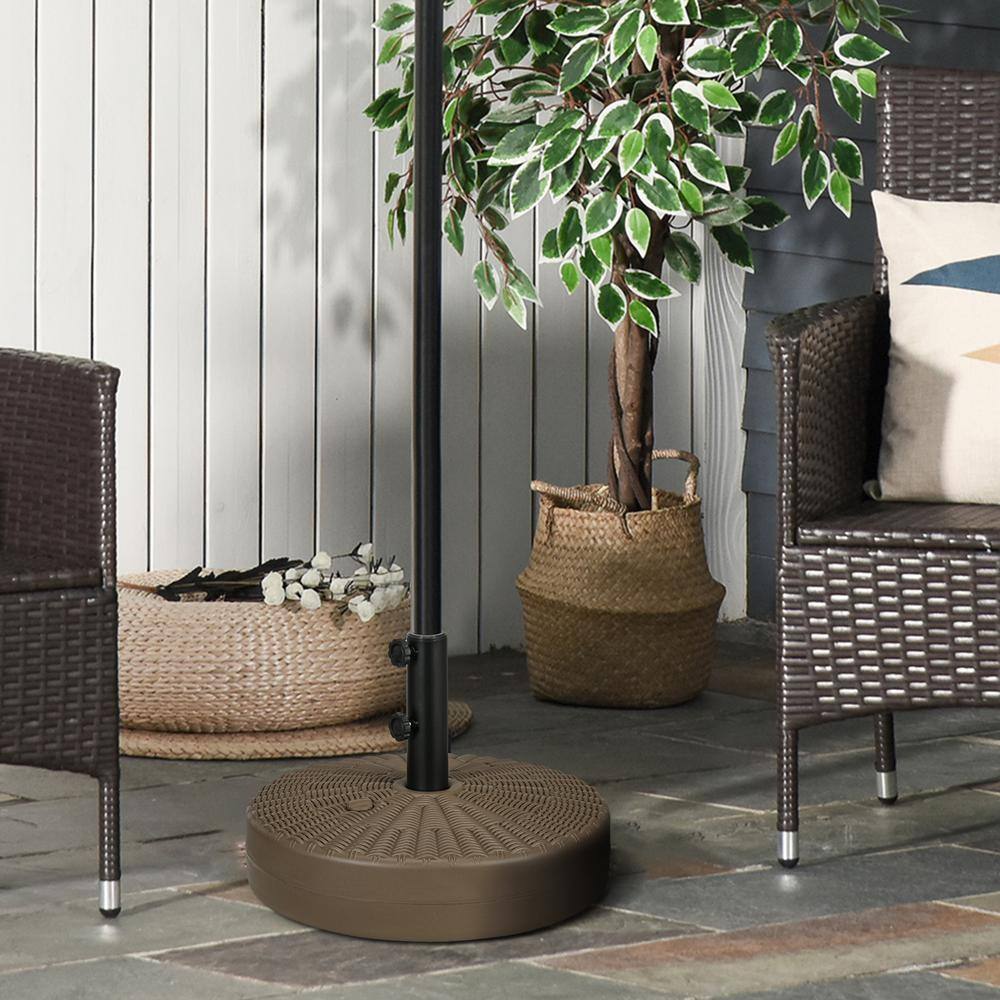 Heavy Duty Brown HDPE Fillable Round Umbrella Base