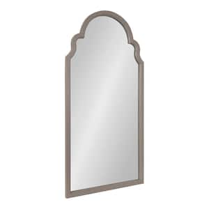 Hogan 24.00 in. W x 48.00 in. H Arch Wood Gray Framed Modern Full Length Mirror