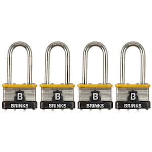 Commercial 50 mm Stainless Steel Laminated Padlock with 2 in. Shackle (4-Pack)