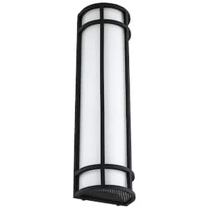 18 in. Black Outdoor Hardwired Integrated LED Decorative Lantern with No Bulbs Included Selectable CCT