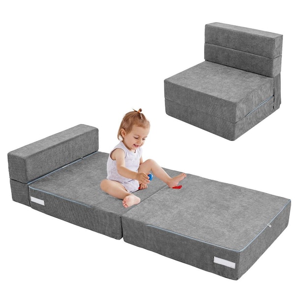 BOZTIY Folding Sofa Bed Floor Mattress For Kids, 3In1 Folding Mattress Kid Fold Up Sofa Futon Chair Bed