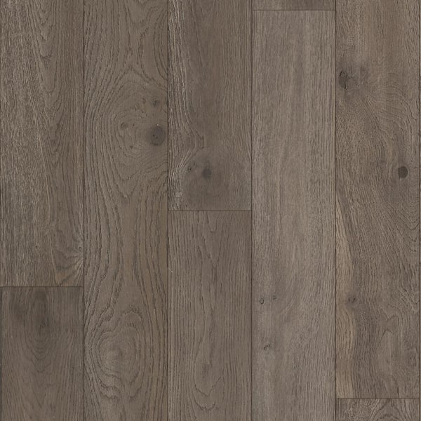 Dexter Oak 1/4 in. T x 5 in. W Click Lock Wire Brushed Engineered Hardwood Flooring (16.68 sq.ft./case)